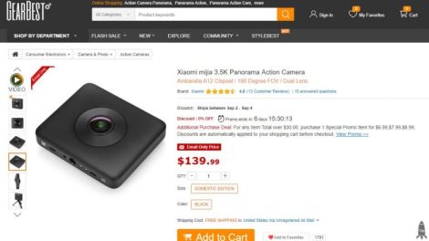 Xiaomi MiJia i Spherical Camera Sale