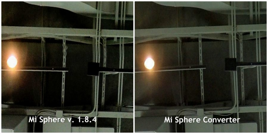 Xiaomi Mijia Mi Sphere stitching comparison