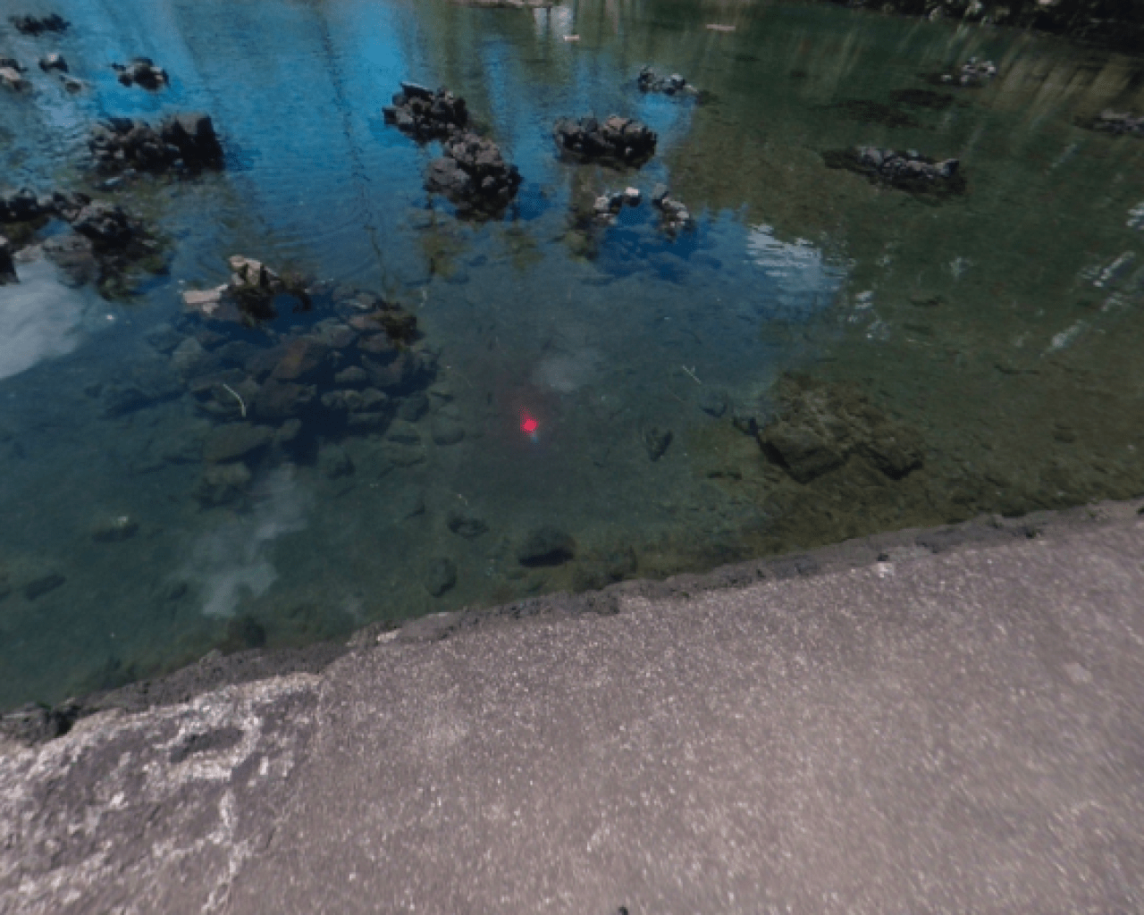 Theta's distinctive red dot
