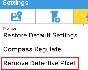 hot pixel mapping