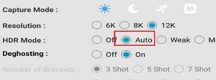 Intelligent HDR setting